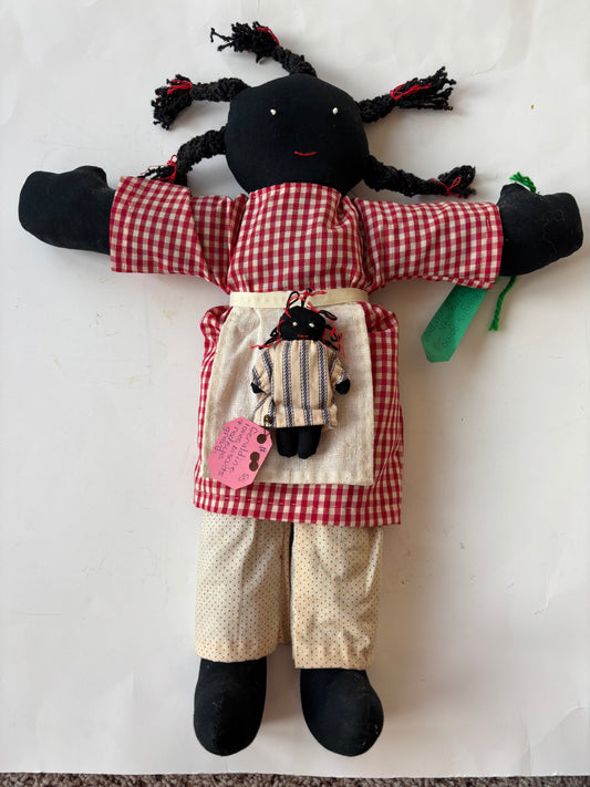 Vintage African American Ragdolls (Mother and Baby)