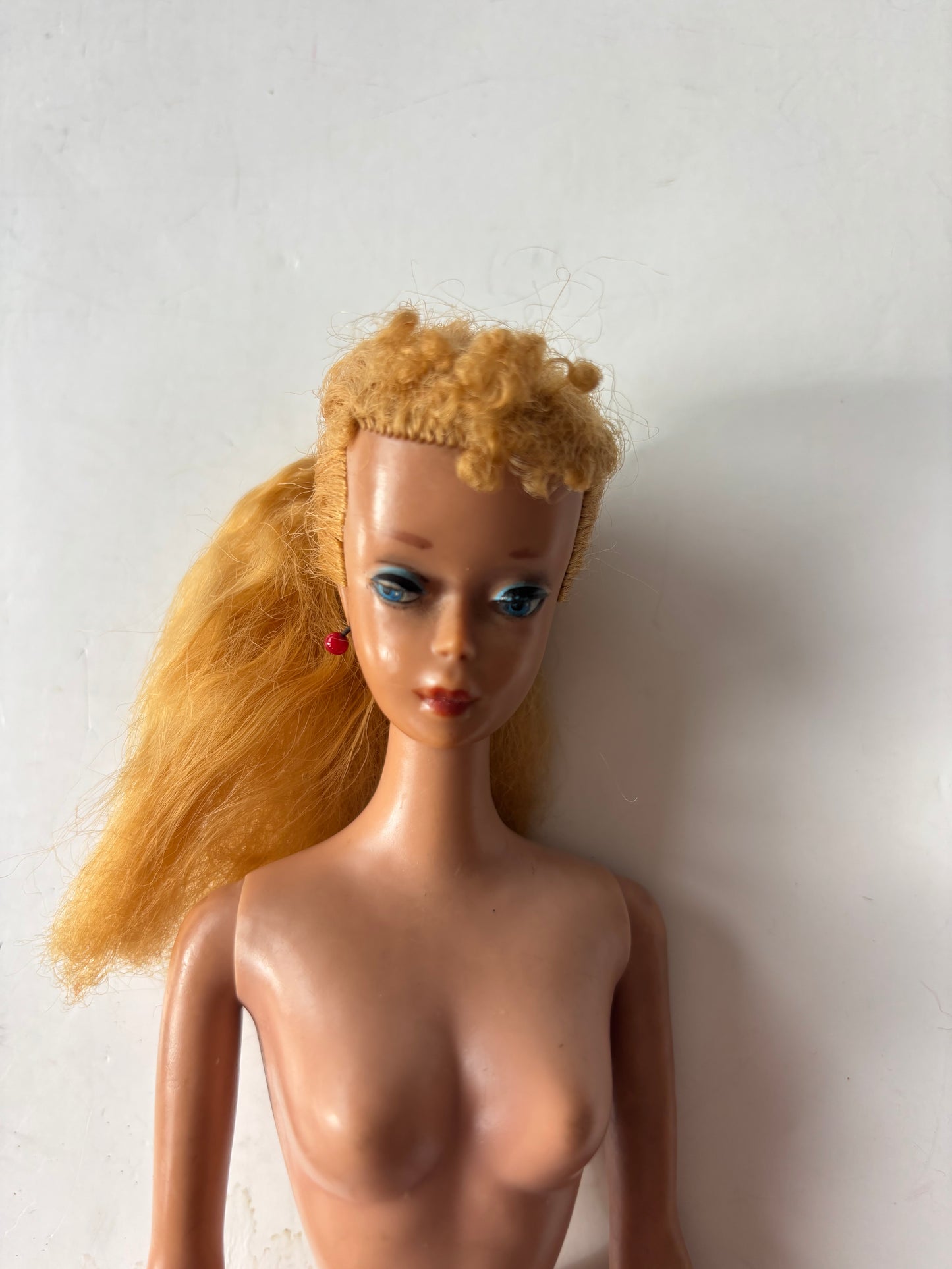 Mattel Vintage 1960s #4 Blonde Ponytail Barbie MCMLVIII and Vintage Ken Doll - MCMLX