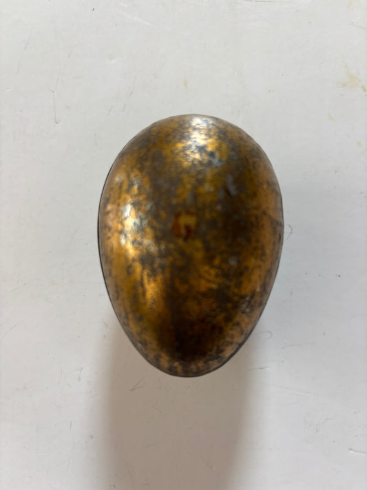 Antique Victorian Easter Tin Egg Lithograph - Boy w/Ball