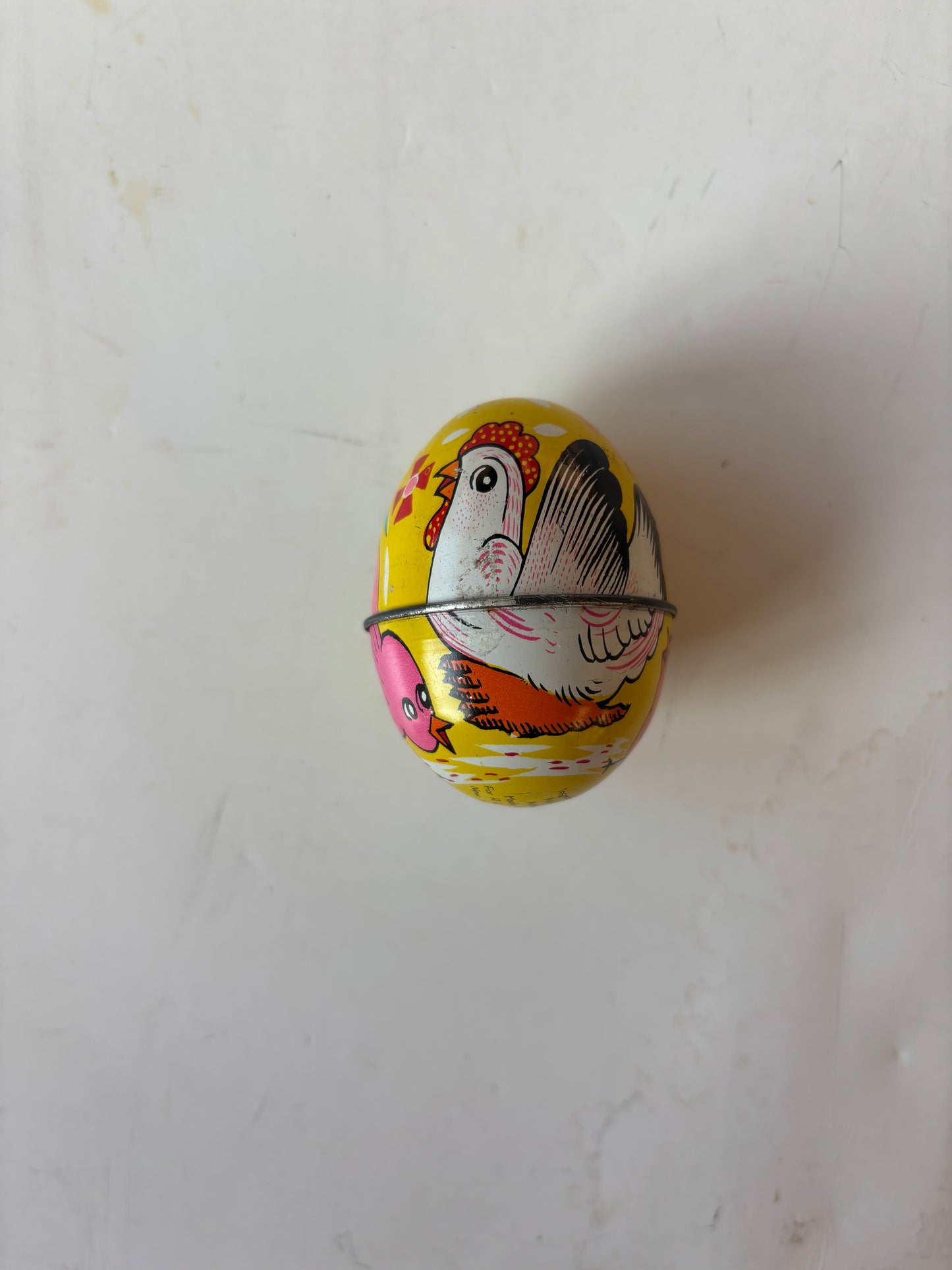 R. L. Albert and Son's Vintage Yellow Candy Egg Tin