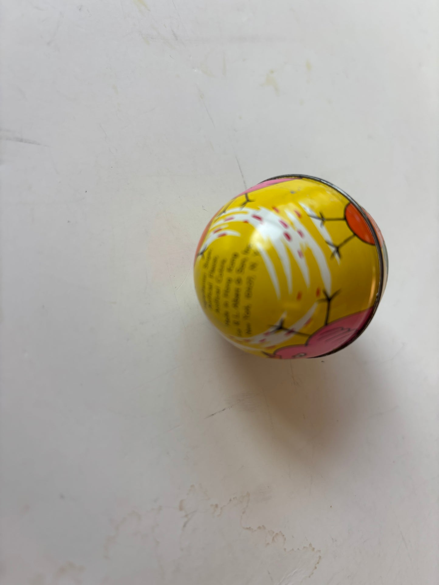 R. L. Albert and Son's Vintage Yellow Candy Egg Tin