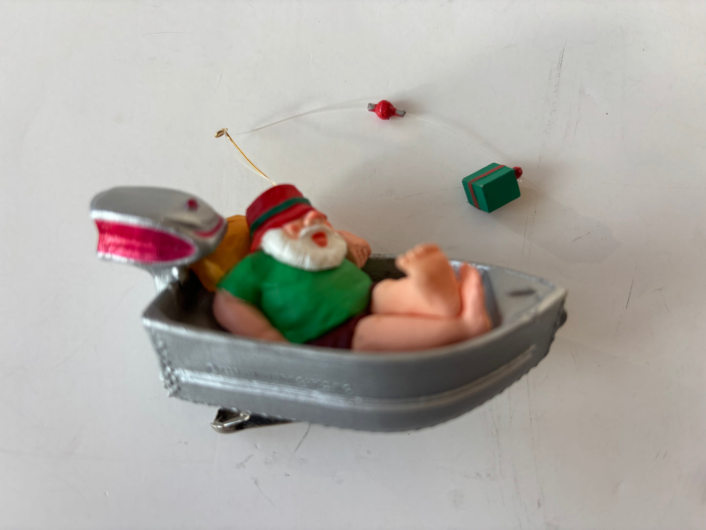 Vintage Hallmark 1992 Gone Fishing Clip On Ornament