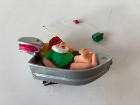 Vintage Hallmark 1992 Gone Fishing Clip On Ornament