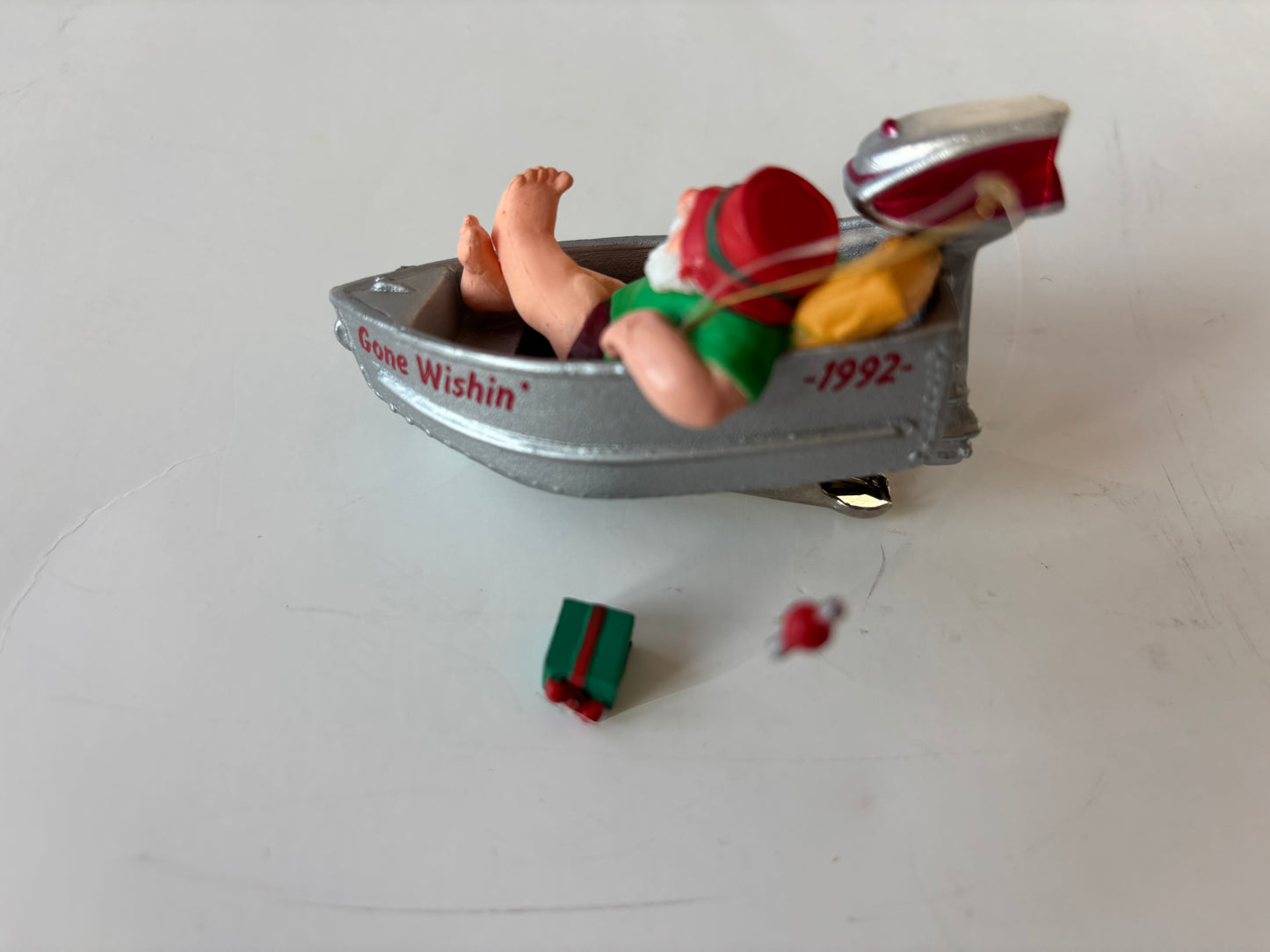 Vintage Hallmark 1992 Gone Fishing Clip On Ornament