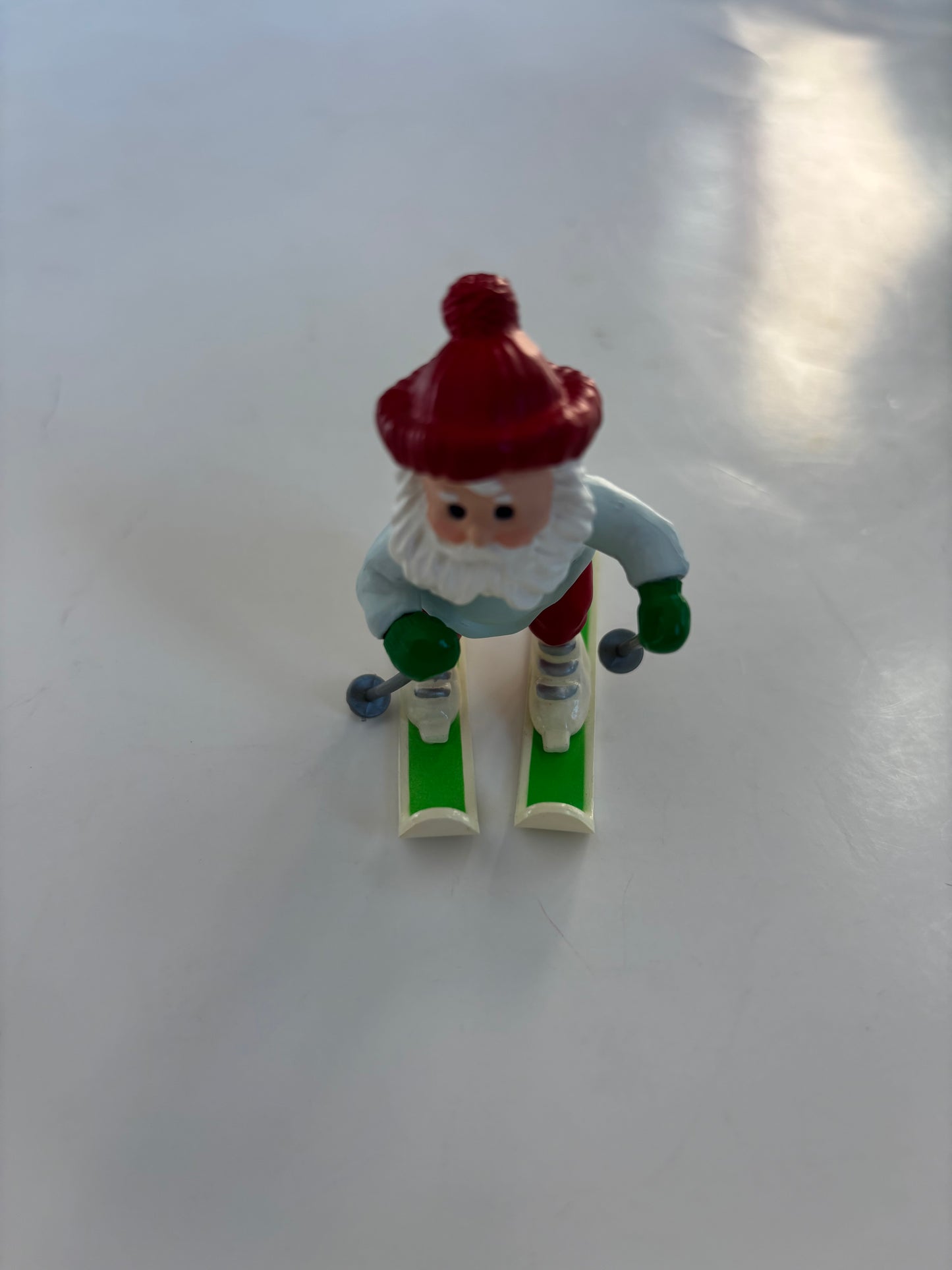 Vintage Hallmark 1989 Snowplowing Santa - I love Skiing Ornament