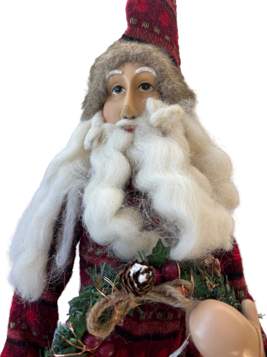 Living Quarters for Bon Ton Stores Large Sitting Santa Figurine (Light Up Wreath)