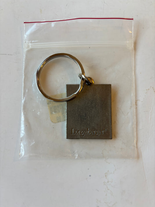 Longaberger Pewter Crawford Barn Keychain - NIB