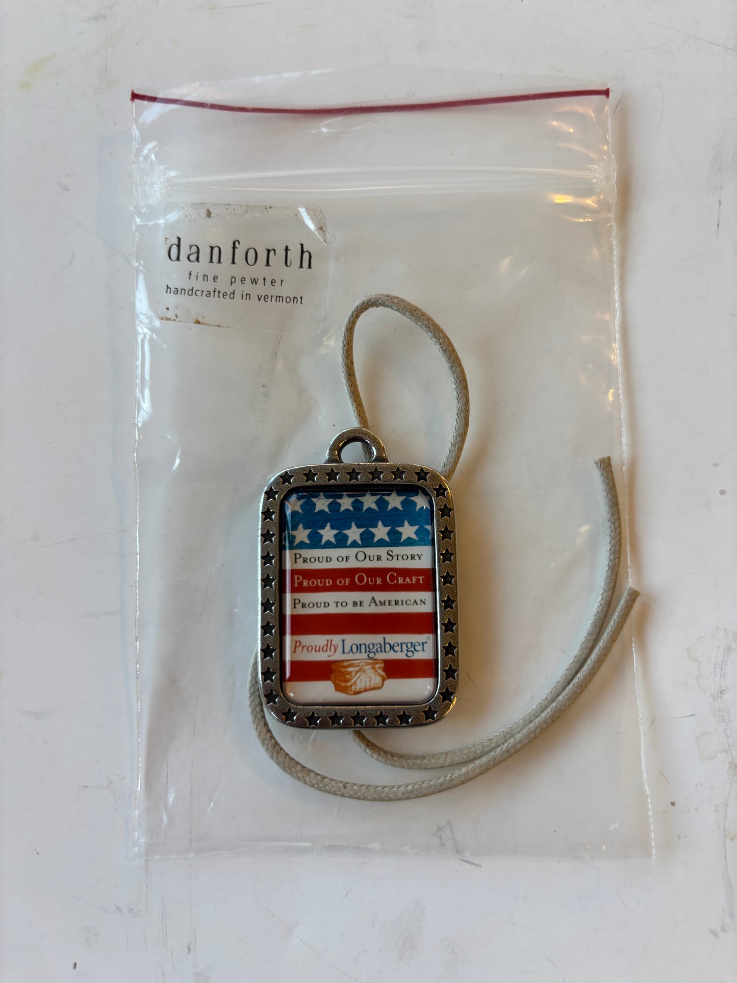 Longaberger Proudly Longaberger Basket Tie On - NIB