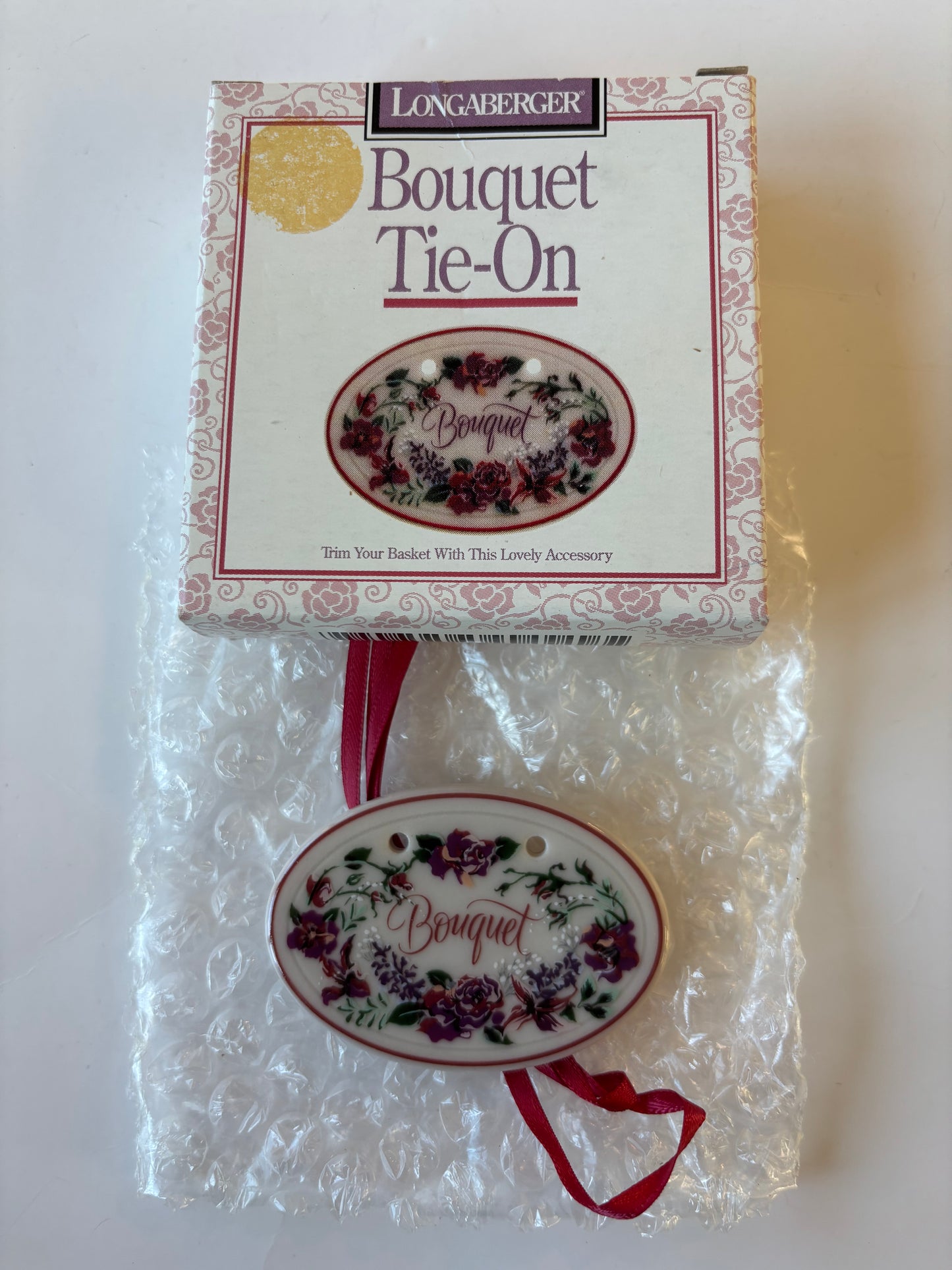 Longaberger Bouquet Basket Tie On - NIB #33596