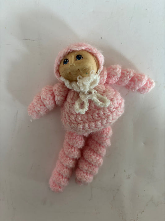 Vintage Miniature Cabbage Patch Head/Crocheted Body Doll