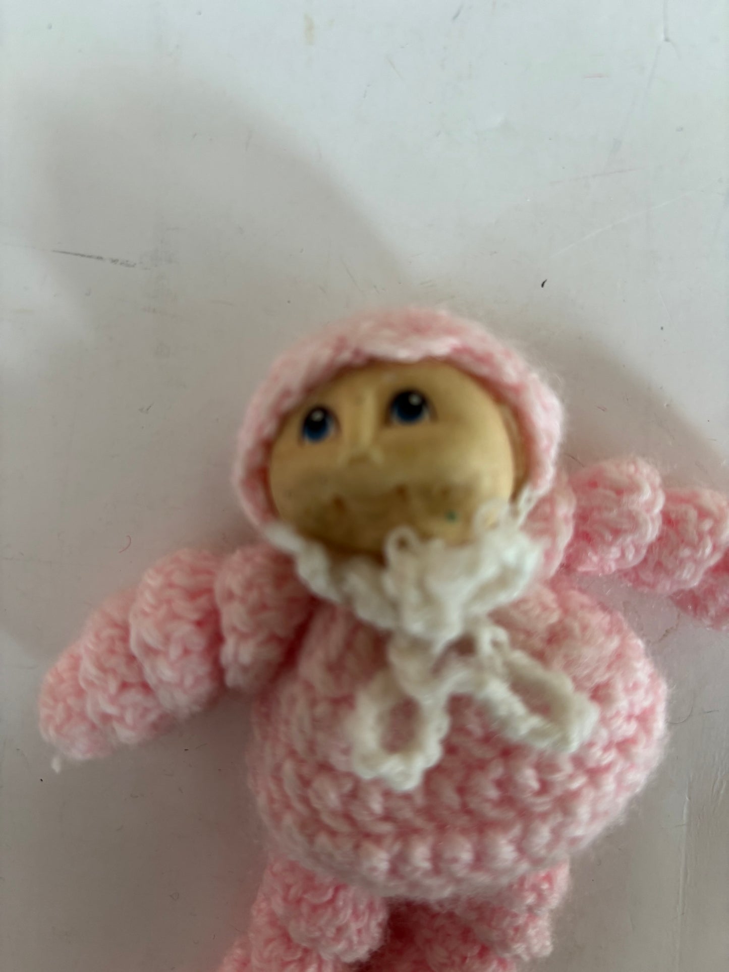Vintage Miniature Cabbage Patch Head/Crocheted Body Doll