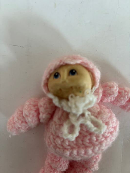 Vintage Miniature Cabbage Patch Head/Crocheted Body Doll