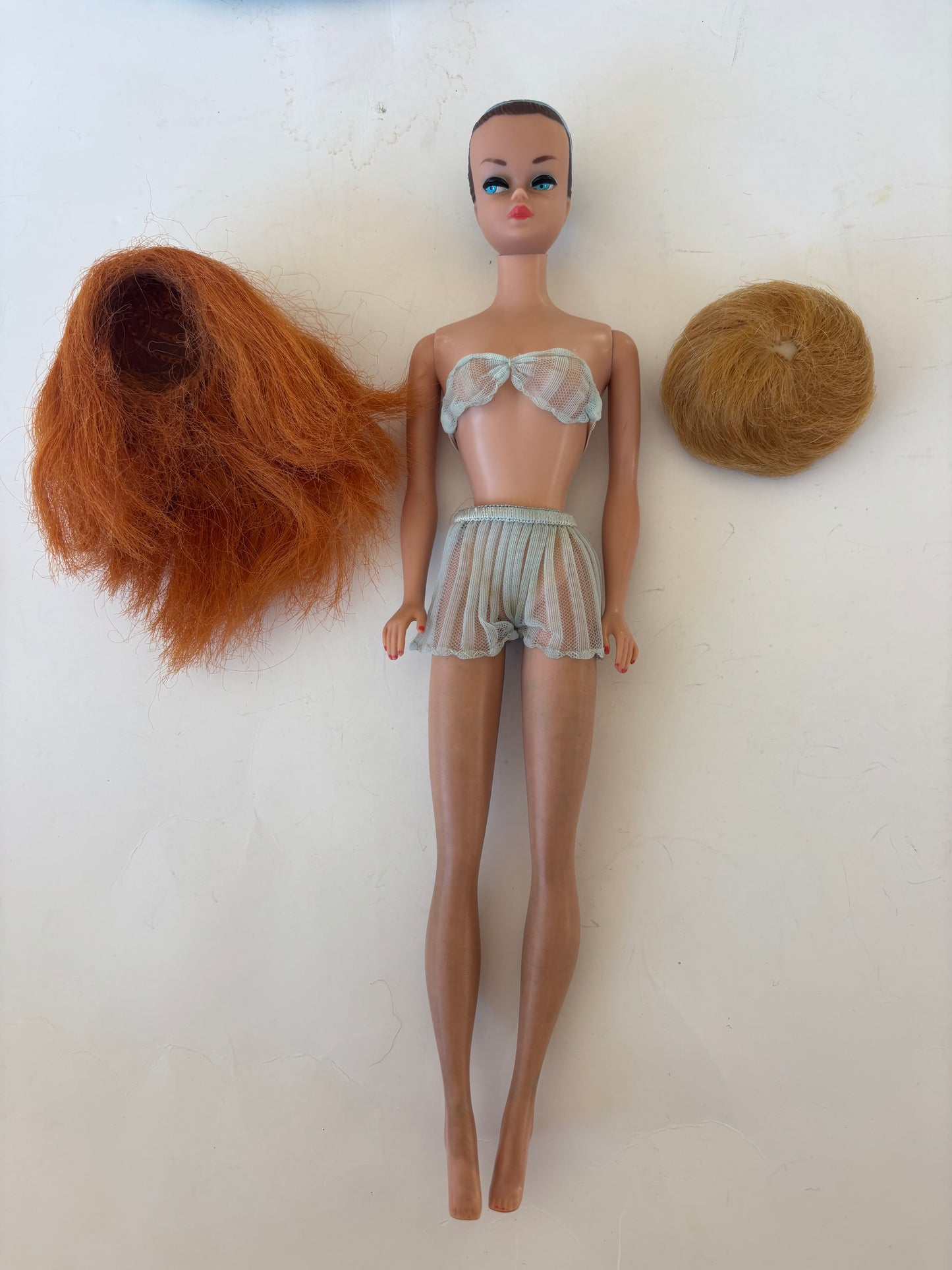 Vintage Mattel 1960's Fashion Queen Barbie w/2 wigs and clothes