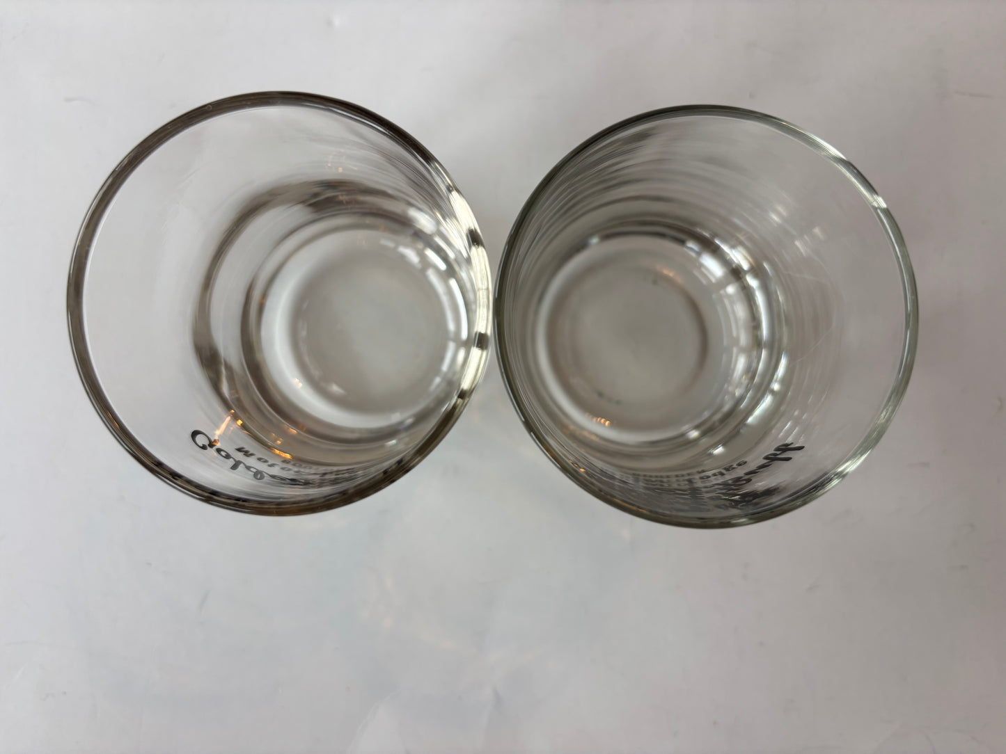Vintage Golden Buff Motor Lodge Boulder Glasses (set of 2)