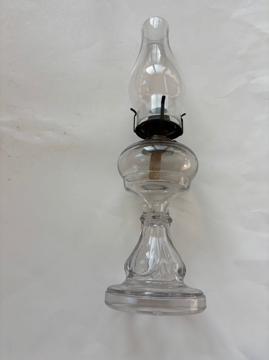 Vintage Glass Kerosene Lamp -16 3/4"