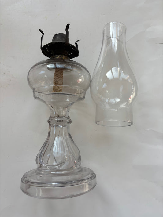 Vintage Glass Kerosene Lamp -16 3/4"