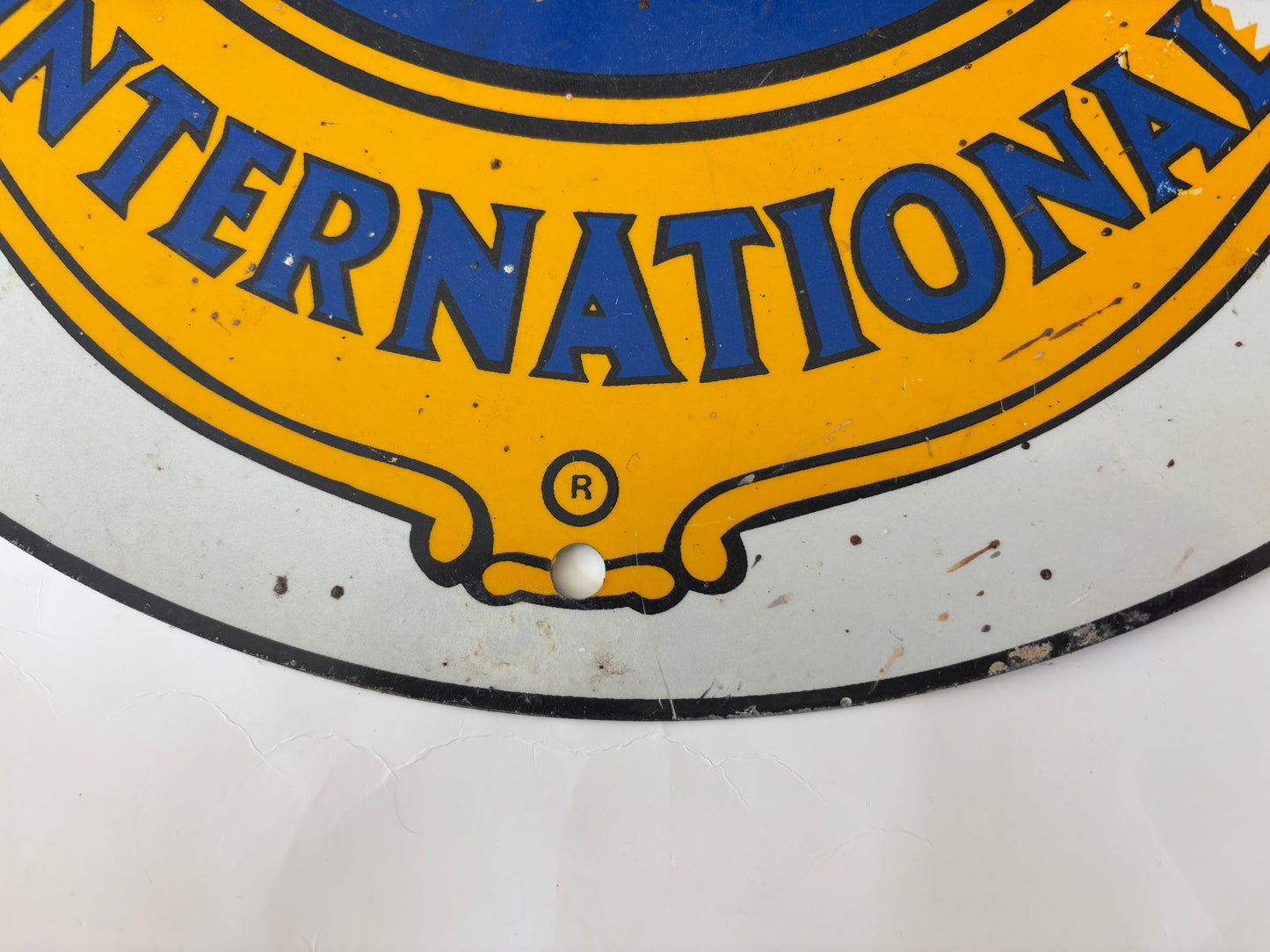 Vintage Lion's International 18" Aluminum Round Sign