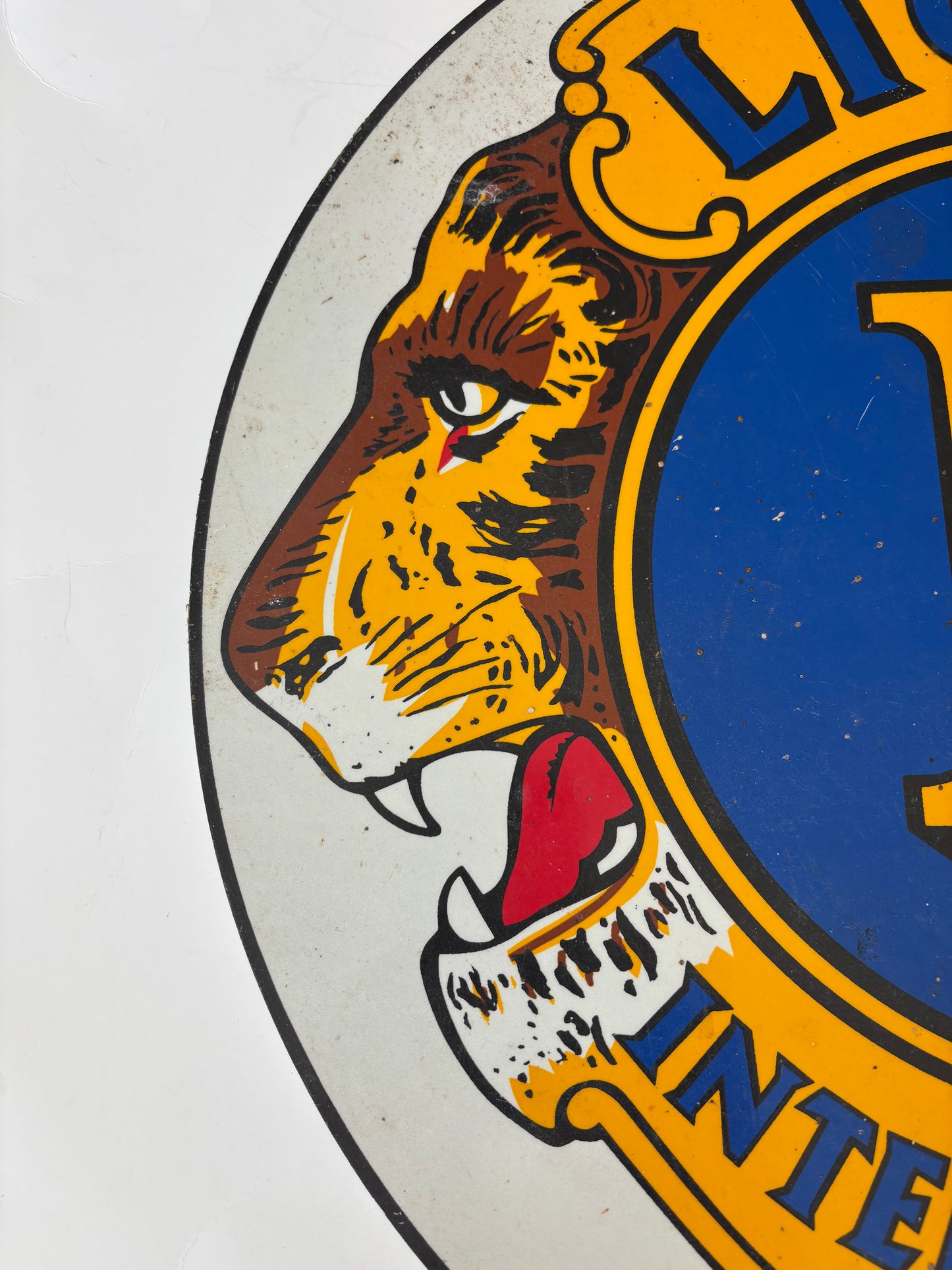 Vintage Lion's International 18" Aluminum Round Sign