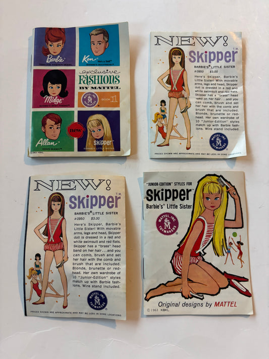 Vintage 1960's Barbie Magazines, Skipper Magazines/Pamphlet (3)