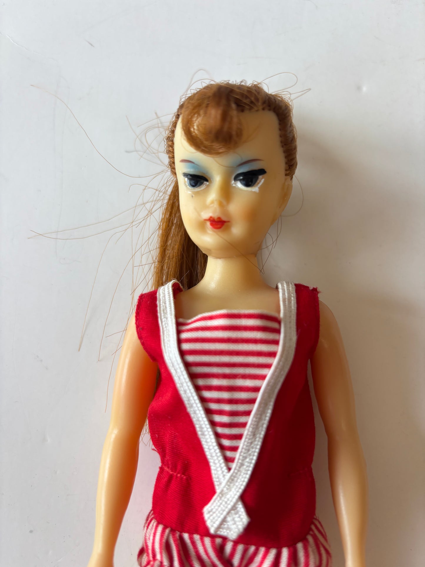 Vintage 1960's Japan Bild Lilli Clone Skipper Doll w/bathing suit and shoes