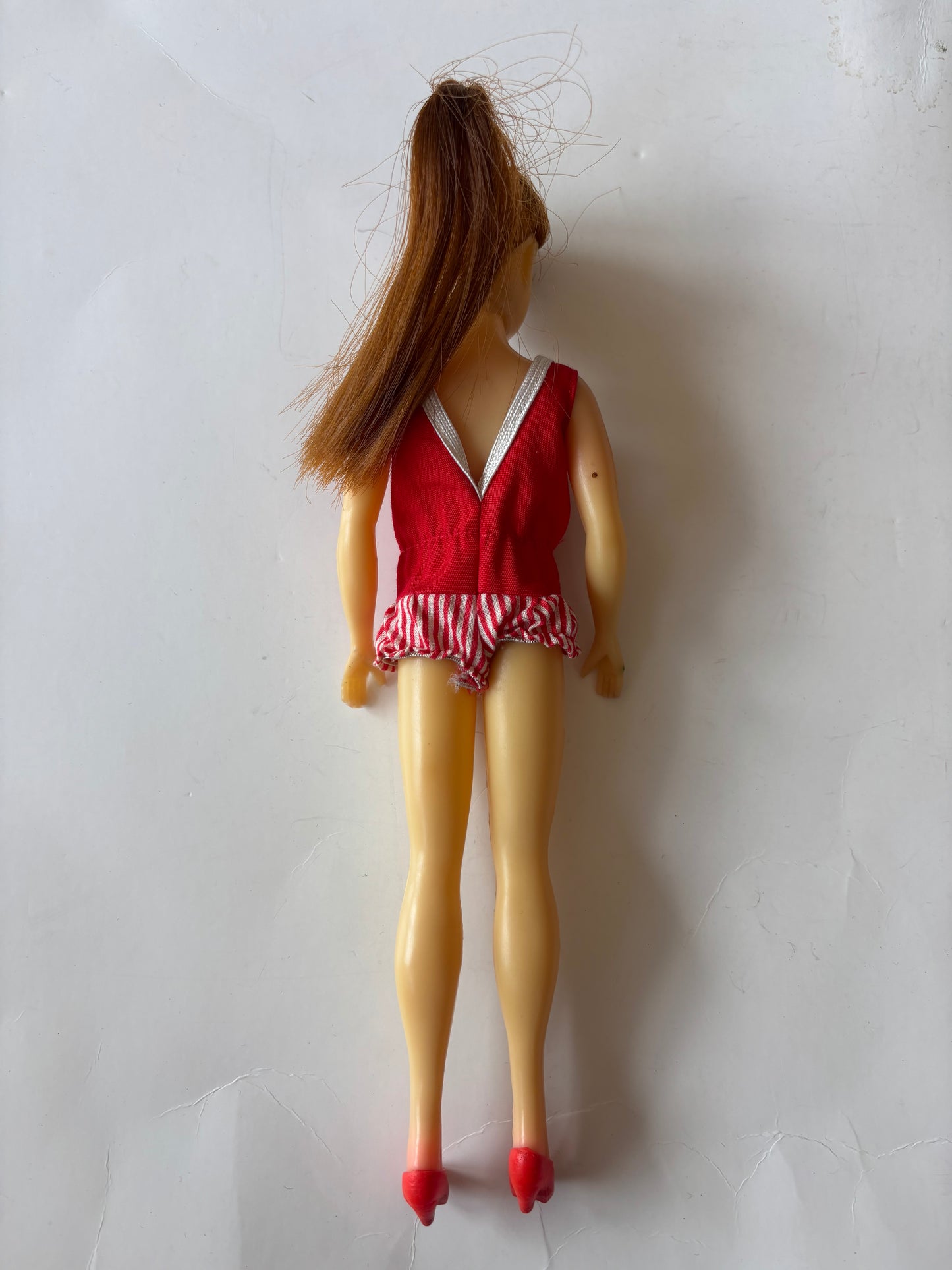 Vintage 1960's Japan Bild Lilli Clone Skipper Doll w/bathing suit and shoes