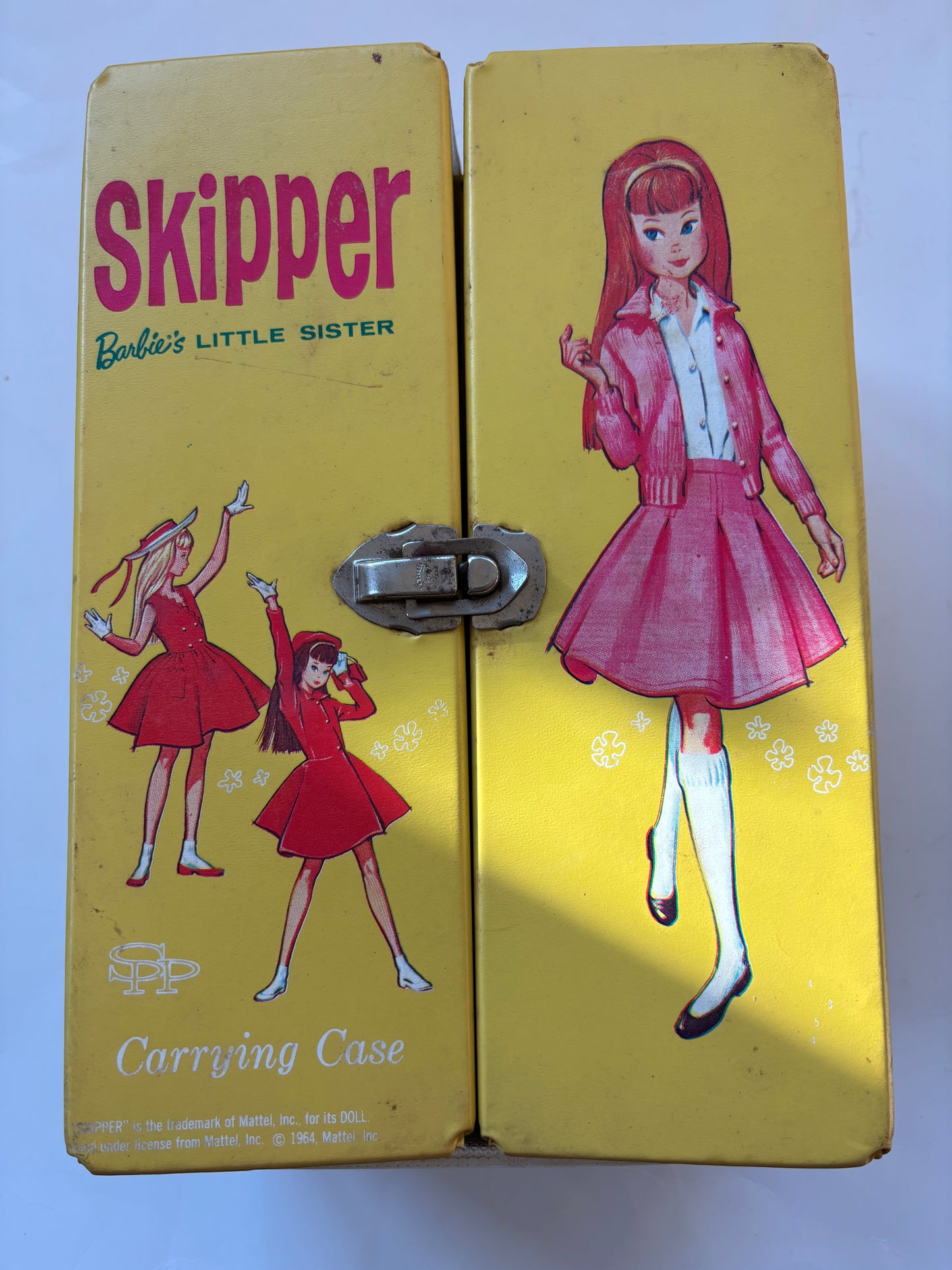 Vintage 1964 Yellow Skipper Doll Carrying Case