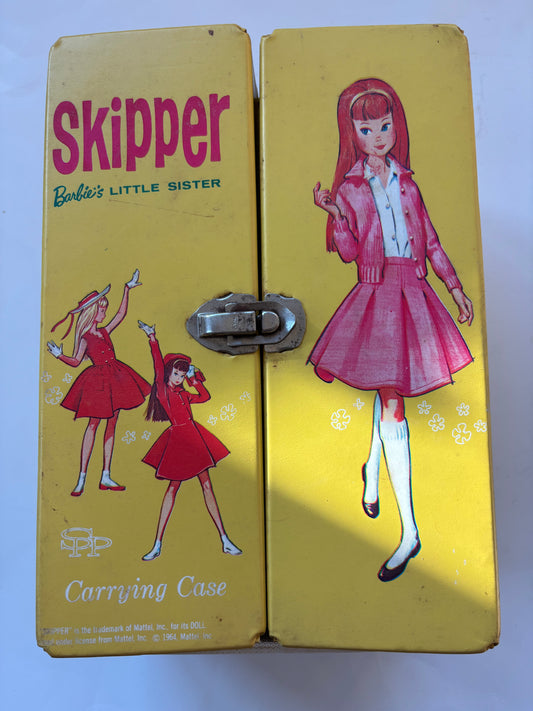 Vintage 1964 Yellow Skipper Doll Carrying Case