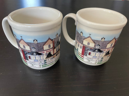 Longaberger Homestead Mugs and Small Crock