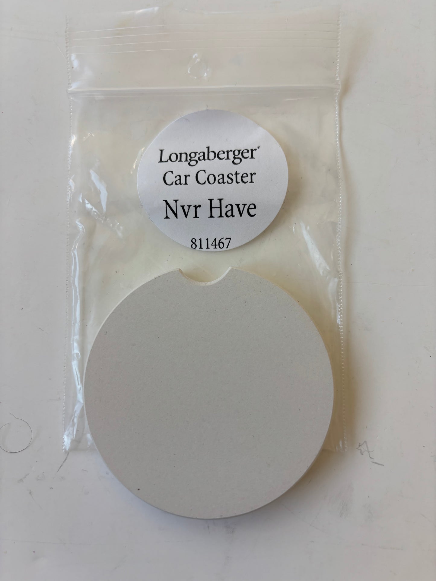 Longaberger "A Girl Can Never Have Too Many Baskets" Car Coaster #811467