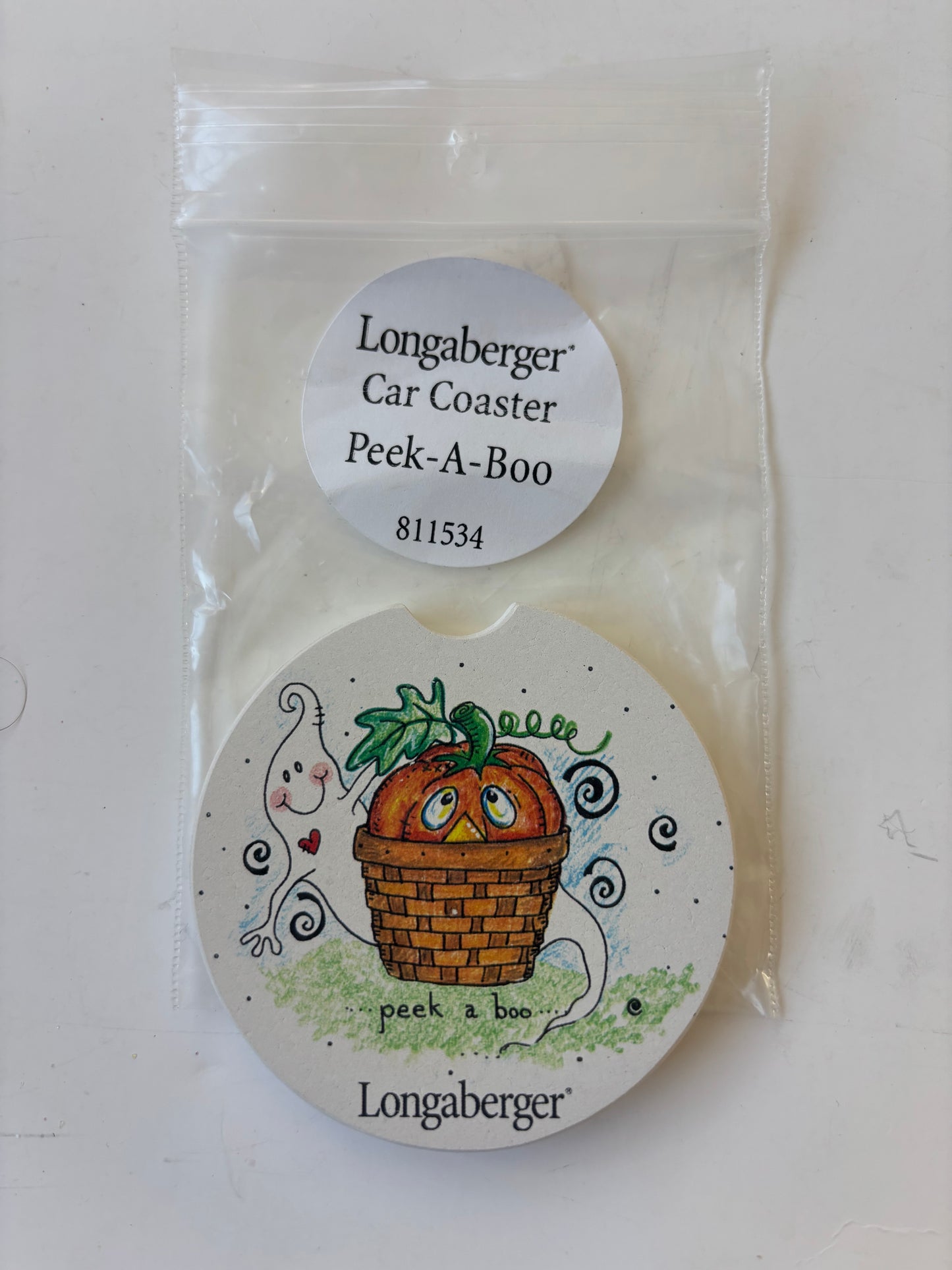 Longaberger "Peek-A-Boo" Car Coaster - #811534