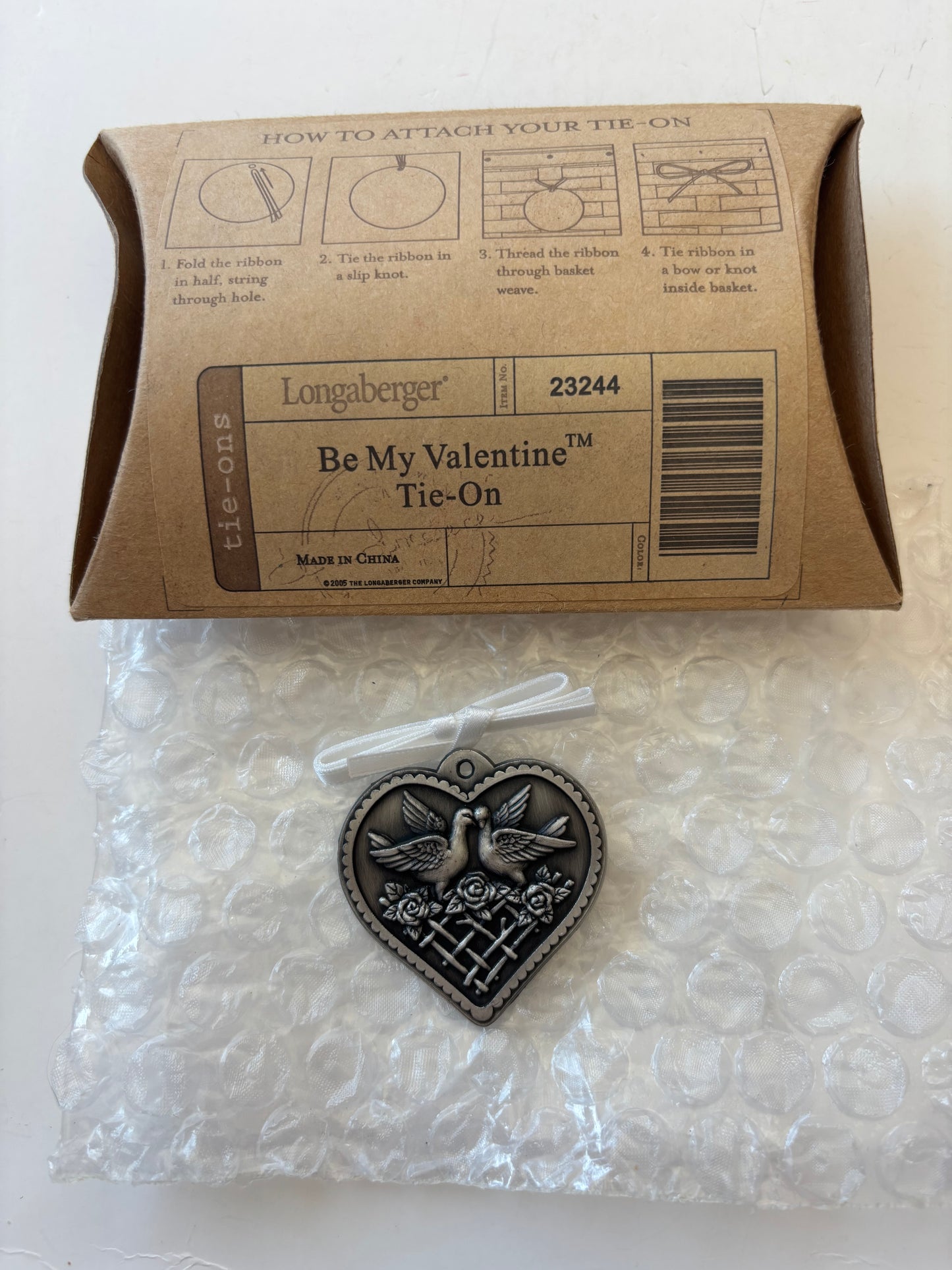 Longaberger Be My Valentine Basket Tie On - NIB #23244