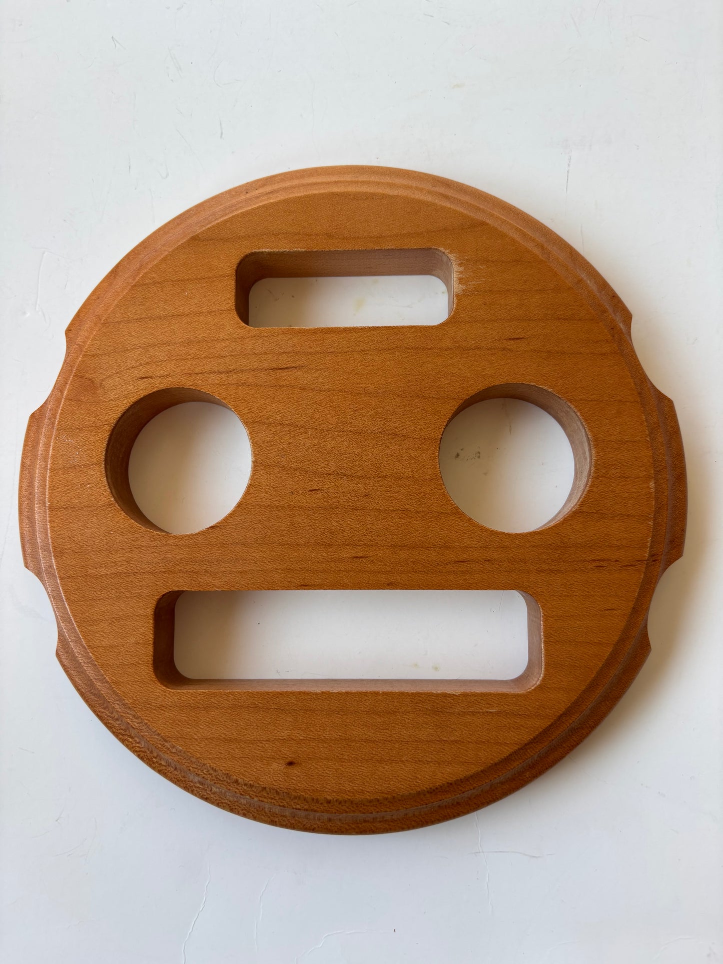 Longaberger 1999 Button Basket w/Bathroom Wood Lid and Mirror