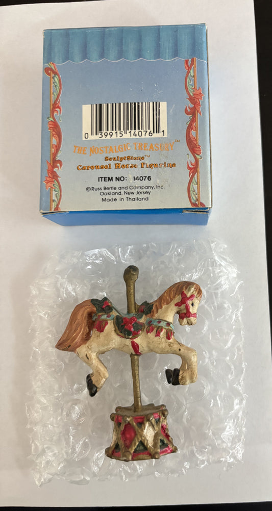 Russ Berrie & Co The Nostalgic Treasury Carousel Horse Figurine NIB - #14076