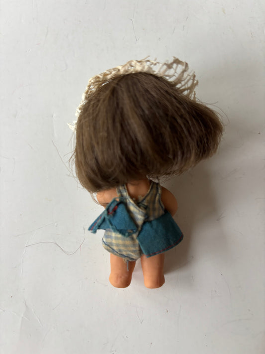 Vintage Mattel Liddle Kiddle Babe Biddle Doll w/Crocheted Hat