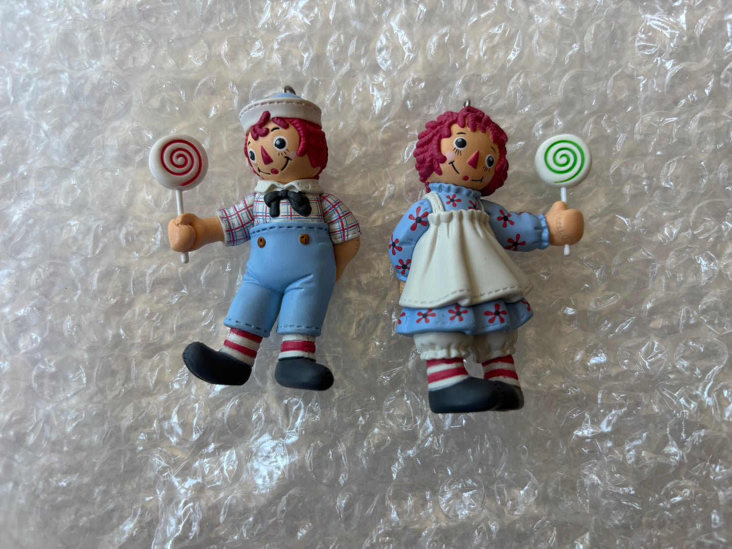 Hallmark Keepsakes 2006 Sweet Memories Raggedy Ann & Andy Ornaments - NIB
