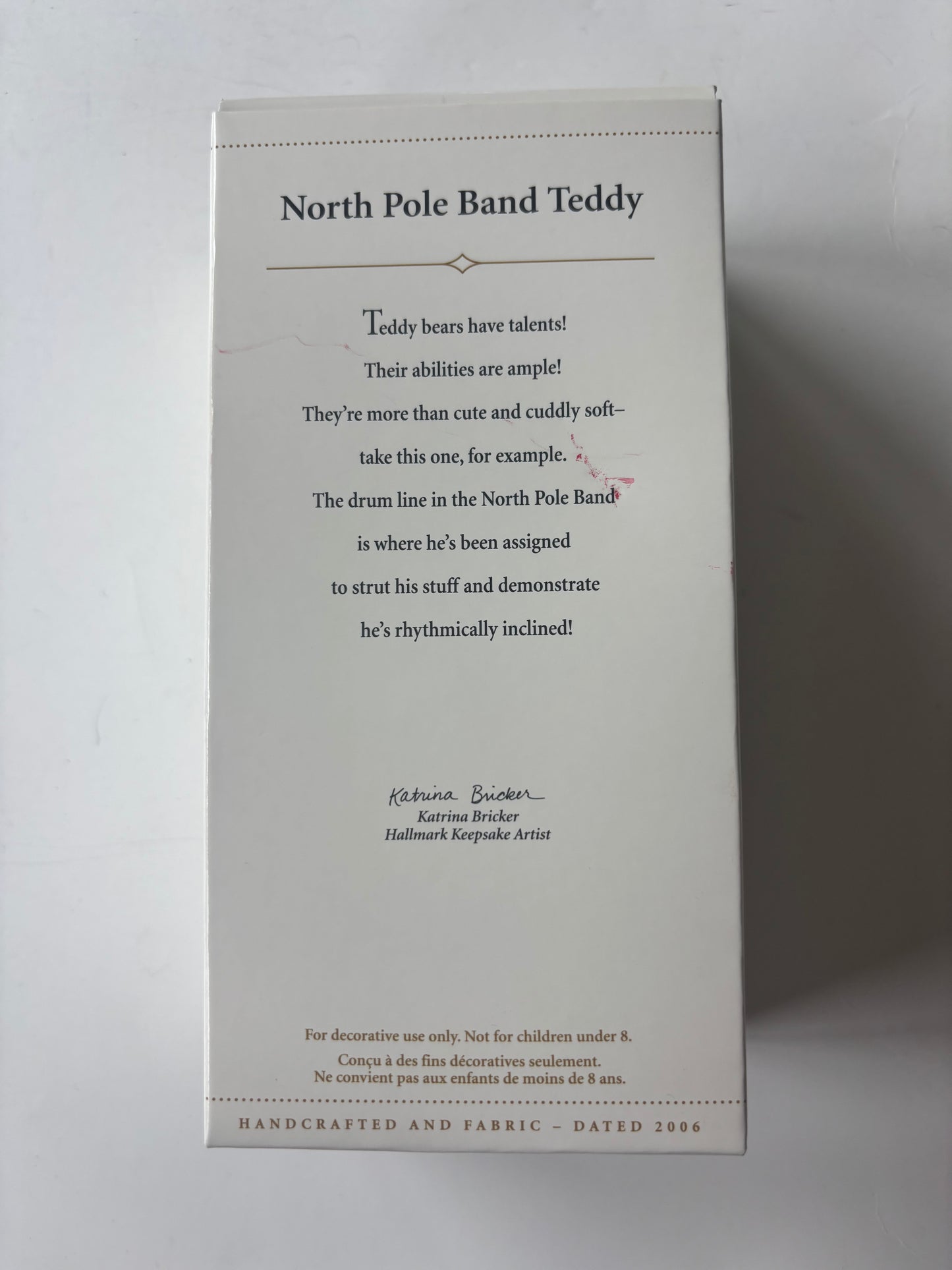 Hallmark Keepsakes North Pole Teddy Ornament - NIB