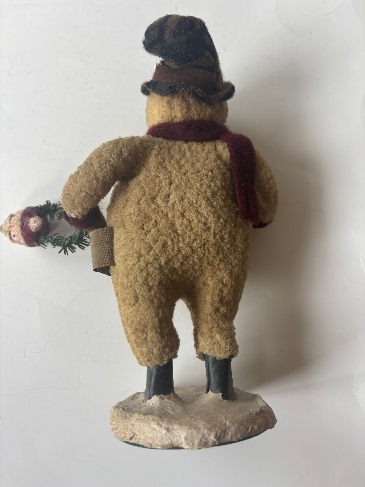 ESC Trading Cody Foster Primitive Fleece Snowman w/Santa Bucket