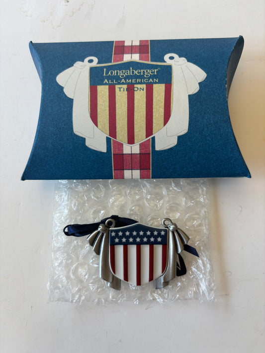 Longaberger All American Basket Tie On - NIB #30816