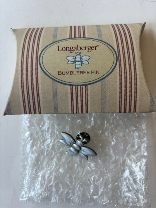 Longaberger Pewter Bumble Bee Pin - NIB #77320
