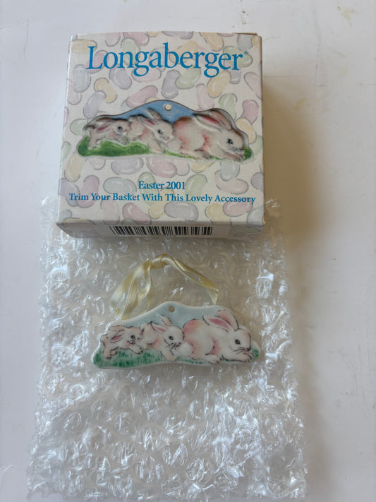 Longaberger 2001 Easter Basket Tie On - NIB #39501