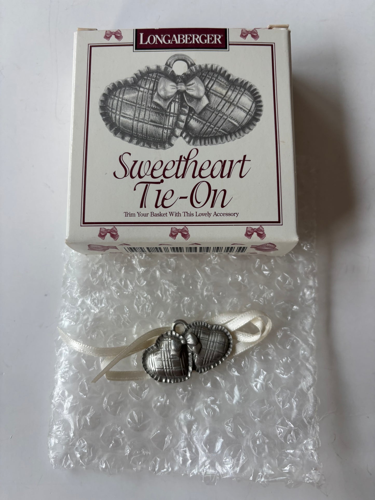 Longaberger Sweetheart Basket Tie On - NIB #71617