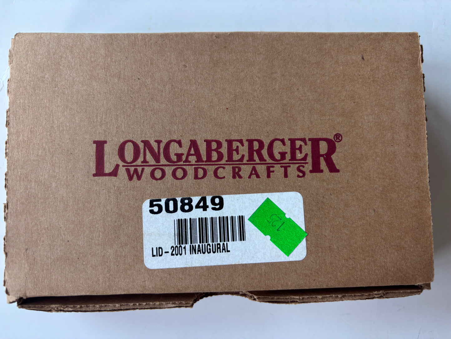 Longaberger 2001 Inaugural Basket Lid - NIB #50849