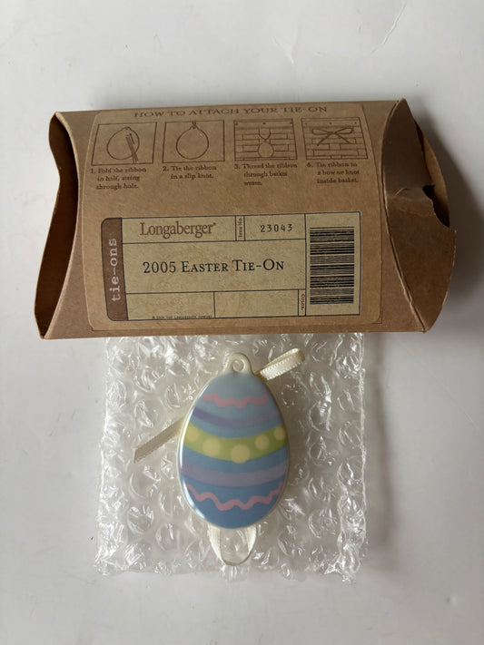 Longaberger 2005 Easter Basket Tie On - NIB #23043
