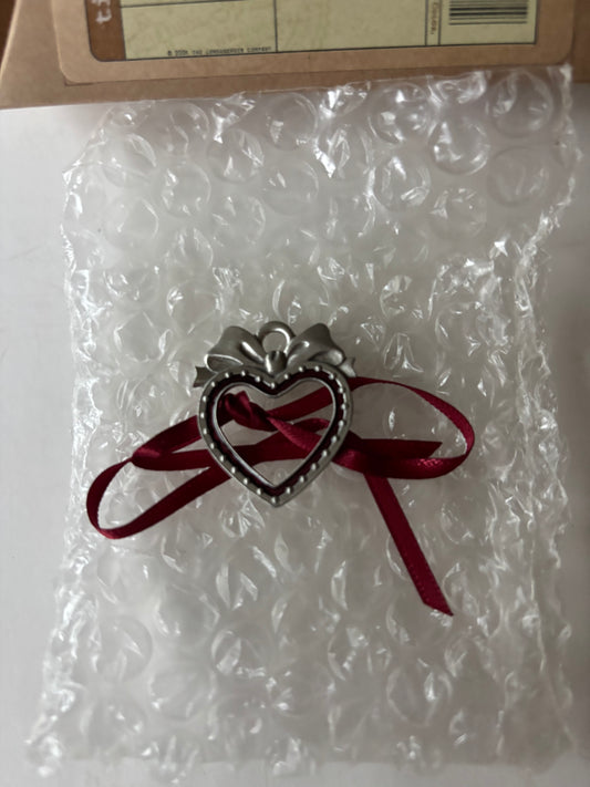 Longaberger Sweetest Heart Basket Tie On - NIB #23044