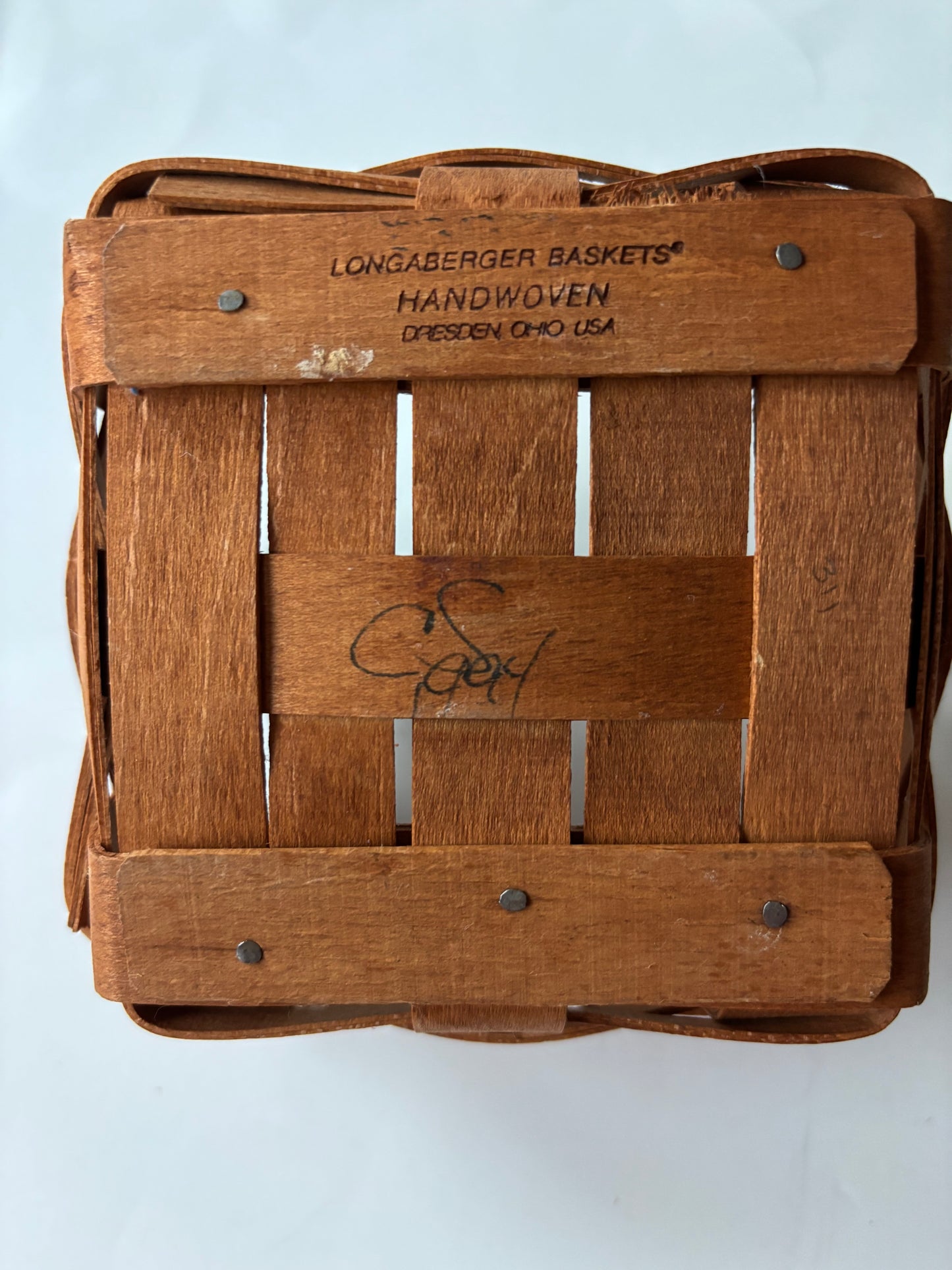 Longaberger Sweet Basil Booking Basket w/protector