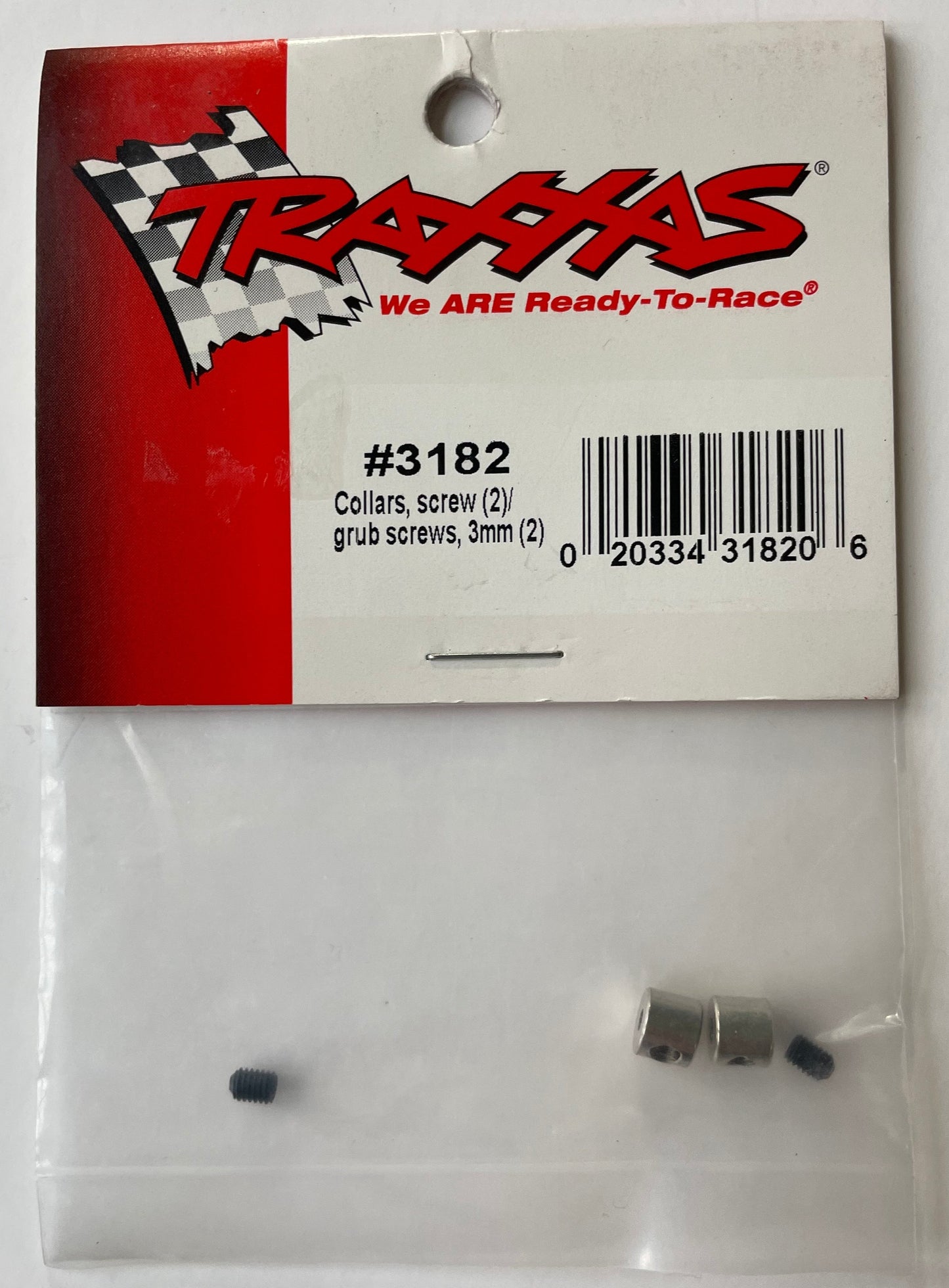 Traxxas Screw Collars (2 pcs) with Set Screws (2 pcs), 3mm #3182