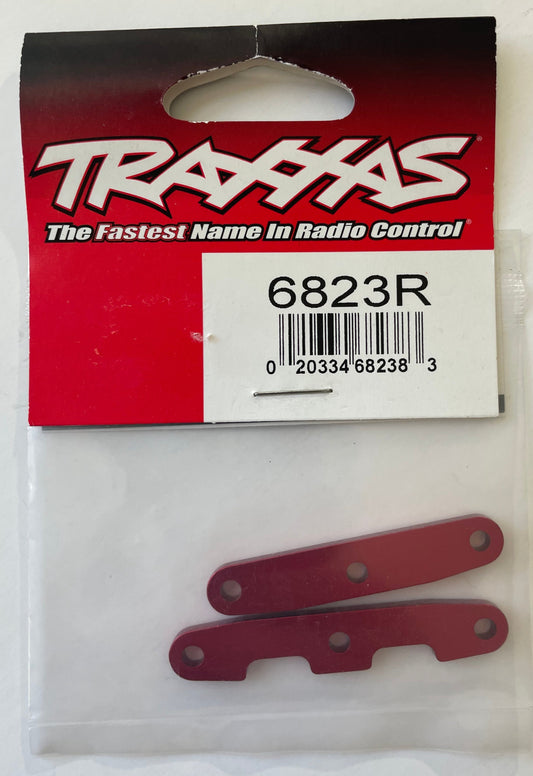 Traxxas Red-Anodized Front and Rear Bulkhead Tie Bars #6823R