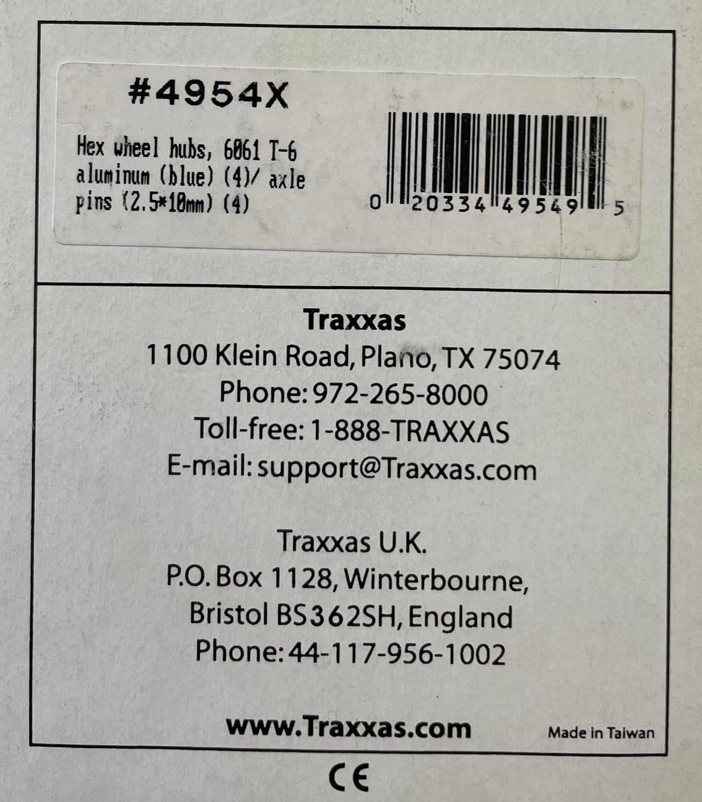 Traxxas Blue Anodized 14mm Hex Wheel Hubs (4 pc) #4954X