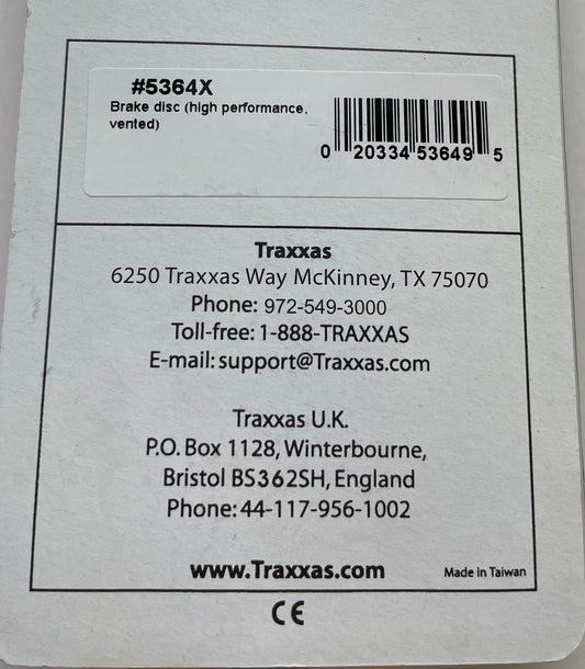 Traxxas High Performance Vented Brake Disc #5364X