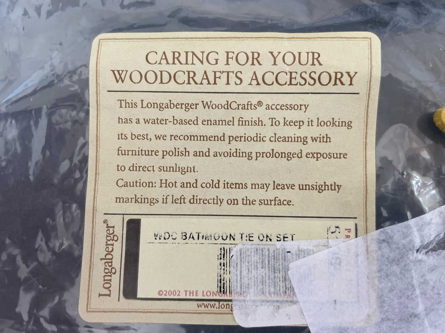 Longaberger Woodcrafts Bat/Moon Basket Tie On Set - NIB